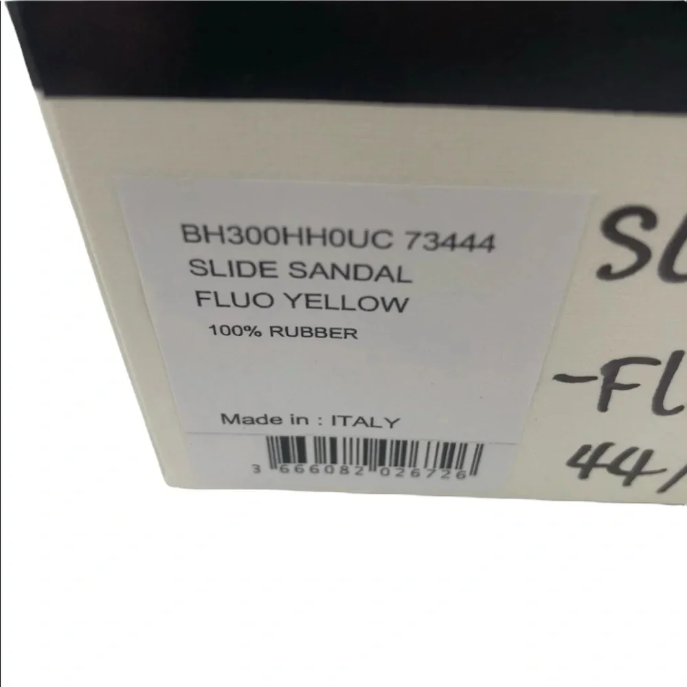 GIVENCHY New Men’s Fluo Yellow Rubber Slides Size 6 EU 39
